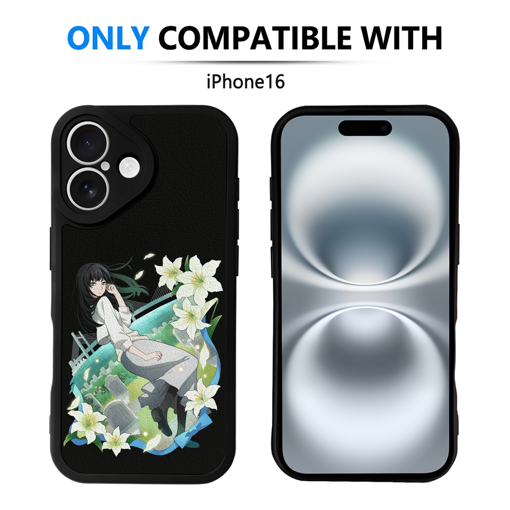 （画像用） 文豪ストレイドッグス Bungo Stray Dogs 【iPhone 16シリーズ対応】シリコンスマホケース（レザー調） 材質：シリコン